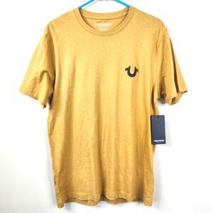 NEW True Religion Mens Short Sleeve Buddha Logo Seal Backside Graphic Tee M